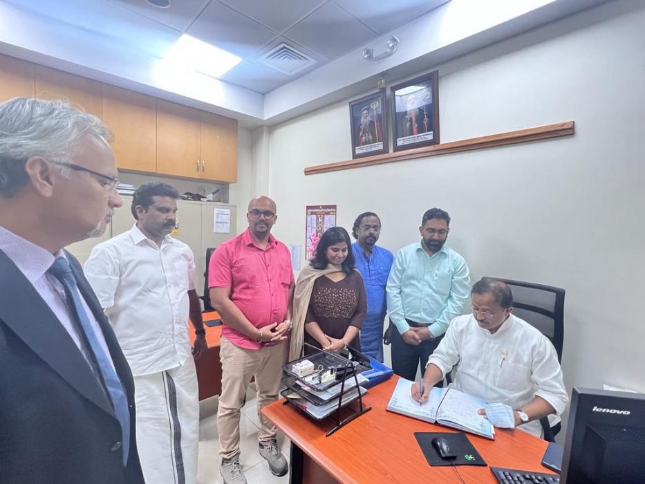 Minister V. Muraleedharan visit to IDCC complex and MOC